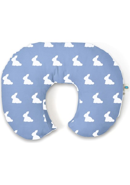 %100 Pamuk Mono Lapin Royal Blue Pamuklu Müslin Bebek Emzirme Destek Yastığı