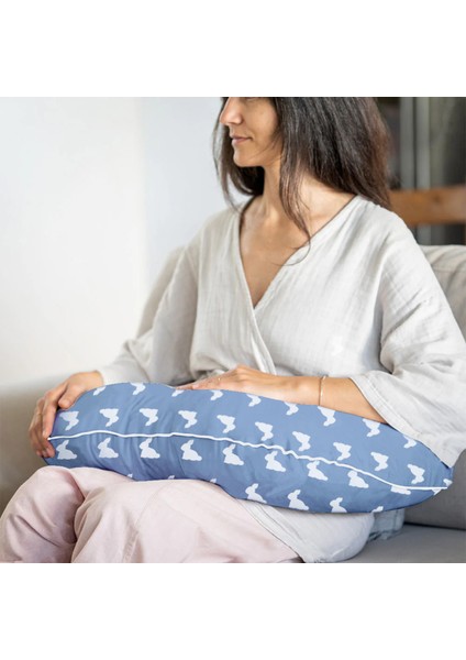 %100 Pamuk Mono Lapin Royal Blue Pamuklu Müslin Bebek Emzirme Destek Yastığı fiyatları