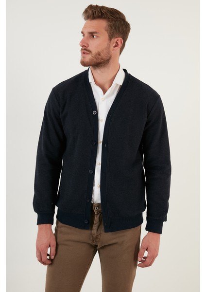 Pamuklu Regular Fit Düğmeli V Yaka 2'li Paket Hırka Erkek Hırka 456205S2 modelleri