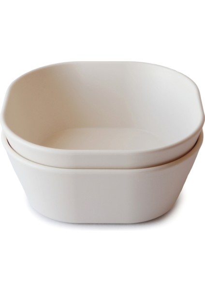 Ivory 2'li Kare Çocuk Yemek Kasesi