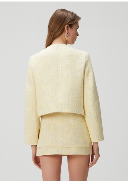 Vitania Sarı Tweed Ceket fırsatları
