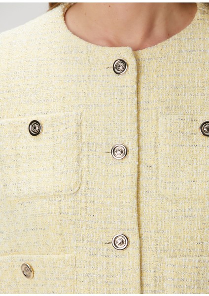 Vitania Sarı Tweed Ceket indirimleri