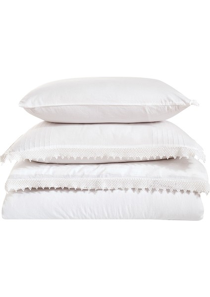 Ophelia Çelik Gri Pamuklu Çift Kişilik Nevresim Takımı 200 x 220 cm
