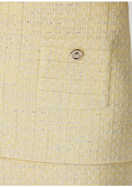 Jitania Sarı Mini Tweed Etek indirimleri