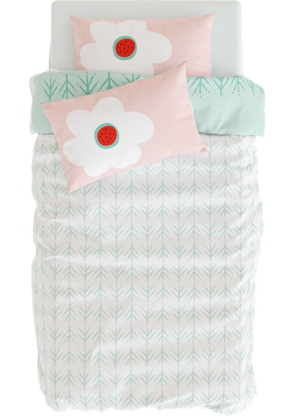 Big Flower Pamuk Saten Bebek Çocuk Nevresim Seti 100 x 150 cm fiyatları