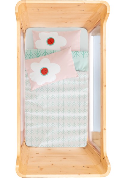 Big Flower Pamuk Saten Bebek Çocuk Nevresim Seti 100 x 150 cm fırsatları