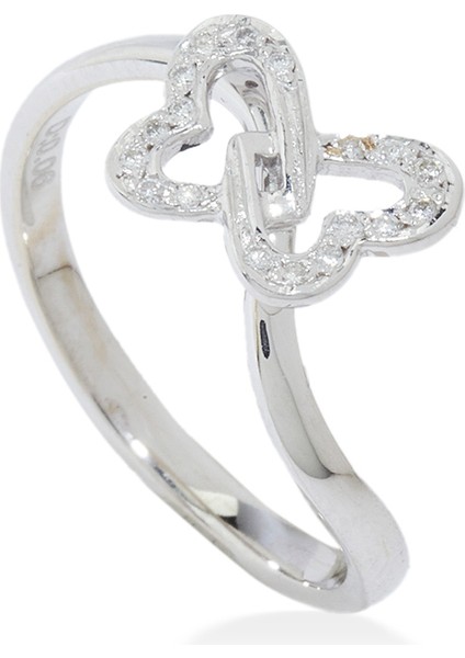 Pırlanta Detaylı Kadın Altın Yüzük