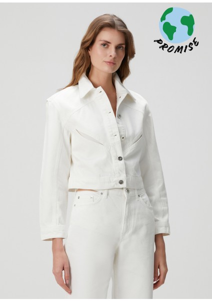 Beyaz Denim Ceket