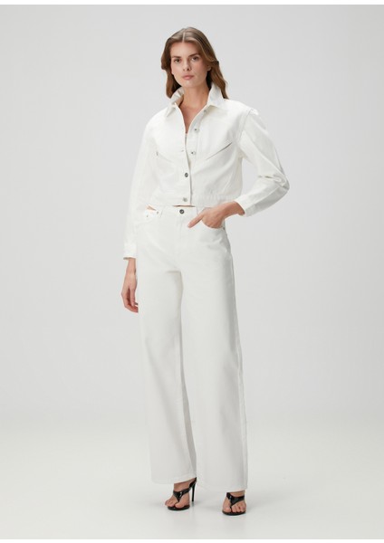 Beyaz Denim Ceket modelleri