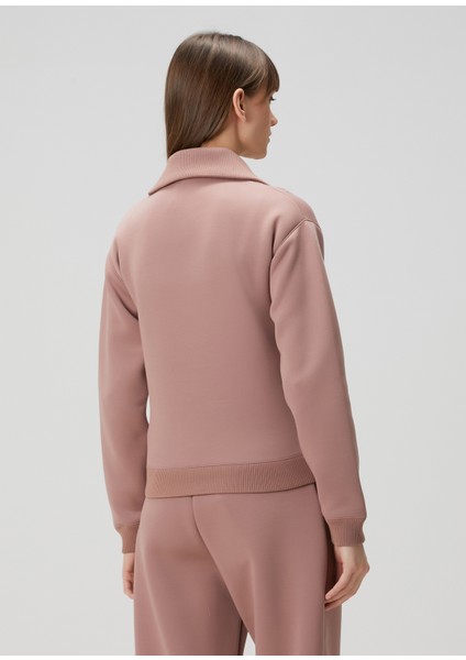 Gül Kurusu Fermuarlı Sweatshirt fırsatları