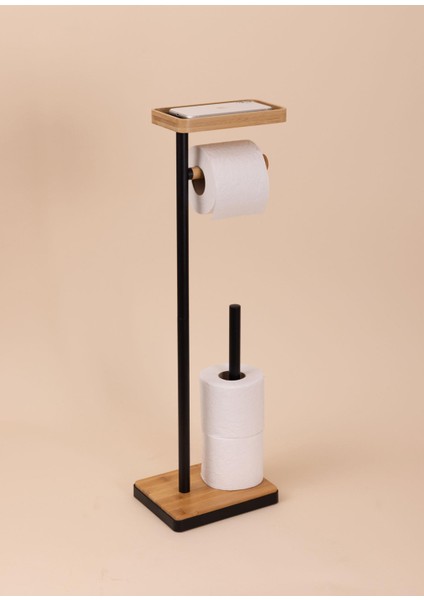 Siyah Metal Tepsili Tuvalet Kağıdı Standı modelleri