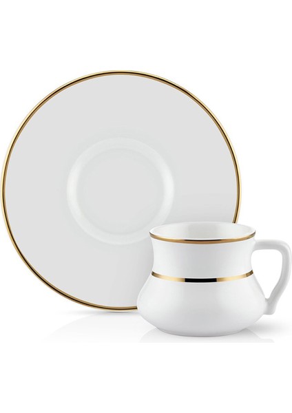 Alala Altın 12'li Bone China Kahve Fincanı Seti