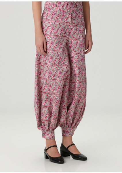 Seis Pembe Çiçekli Pantolon modelleri