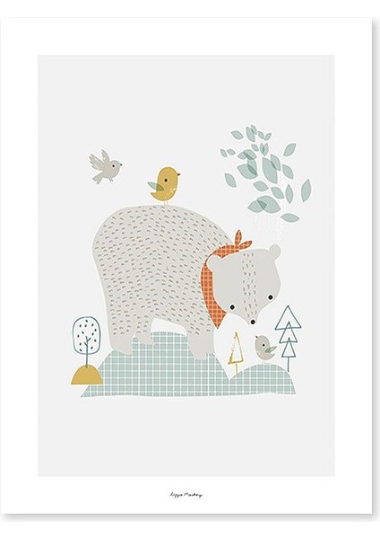 Orman Ayısı Bebek Odası Poster 30X40 cm