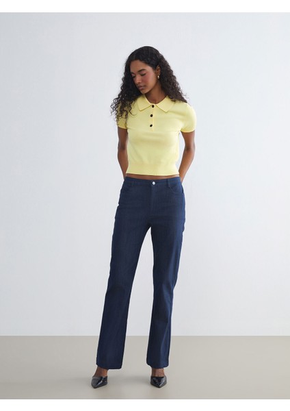 Yeni Sezon Flare Kadın Jean Pantolon