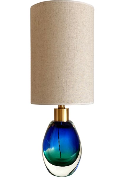 Harmony Mavi Yeşil Mini Cam Abajur