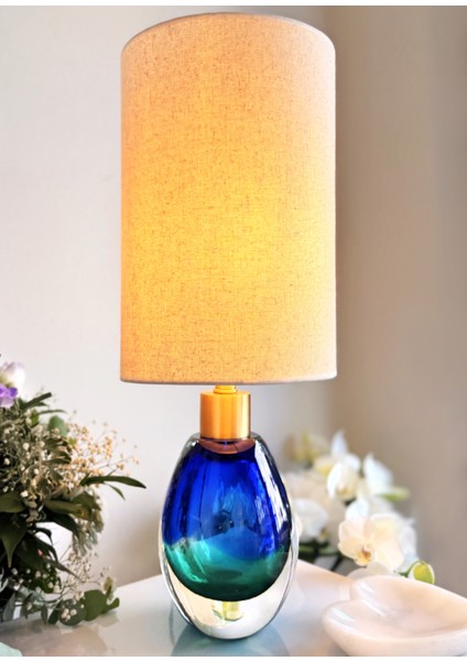 Harmony Mavi Yeşil Mini Cam Abajur fiyatları