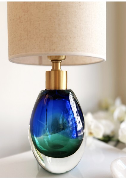 Harmony Mavi Yeşil Mini Cam Abajur modelleri