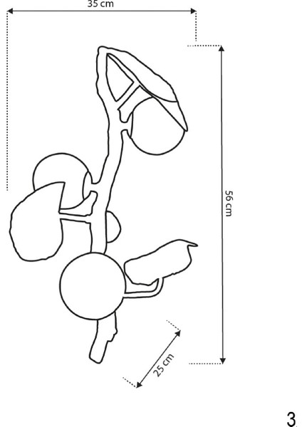 Doha Rose Gold Beyaz 3'lü Aplik modelleri