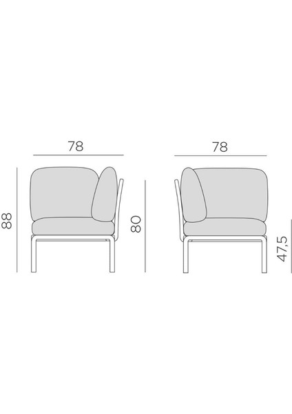 Komodo Angolo Koyu Mavi Köşe Modül Bahçe Koltuğu fiyatları