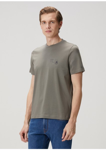 Yeşil Logo Baskılı T-Shirt