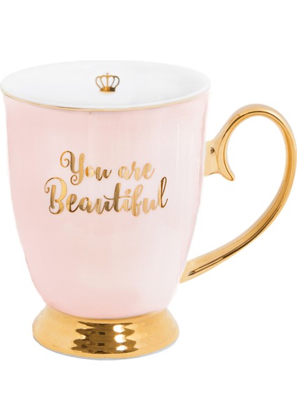 You Are Beautiful Blush 24 Ayar Altın Kaplama Mug