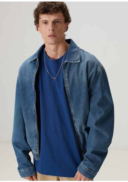 Mavi Logo Nakışlı Denim Bomber Ceket fiyatları