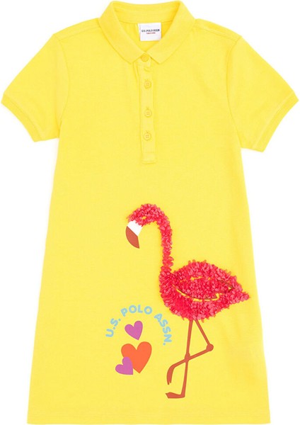 Sarı Kız Çocuk Elbise Sandra