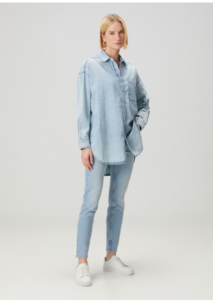 Açık Mavi Denim Gömlek fiyatları