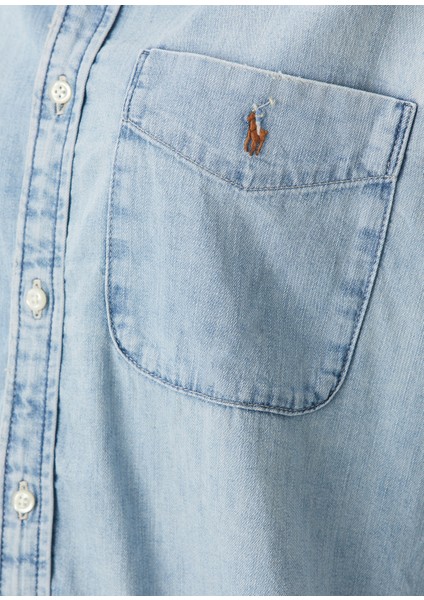 Açık Mavi Denim Gömlek indirimleri