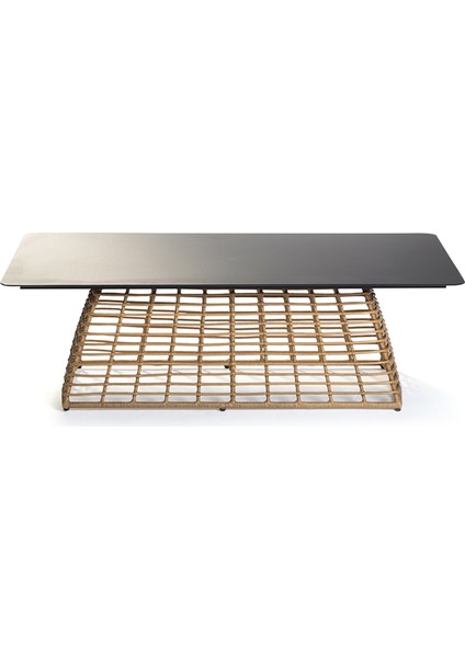 Nest Naturel Rattan Örgü Bahçe Sehpası