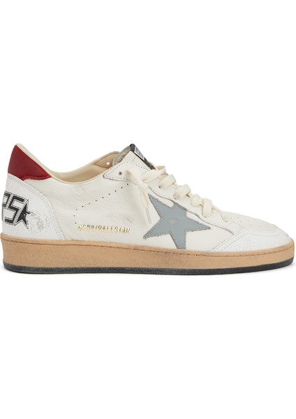 Ballstar Beyaz Gri Erkek Deri Sneaker