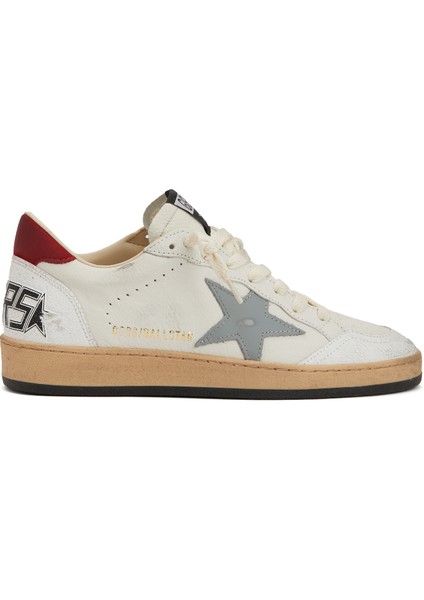 Ballstar Beyaz Gri Erkek Deri Sneaker