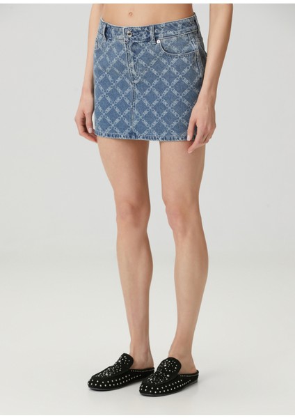 Empire Diamond Mavi Mini Denim Etek fiyatları