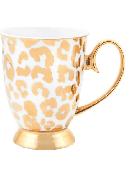 Louis Leopard Gold 24 Ayar Altın Kaplama Mug