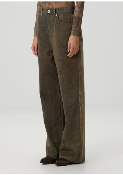 Kahverengi Jean Pantolon