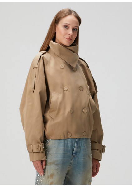 Koyu Bej Twill Ceket modelleri