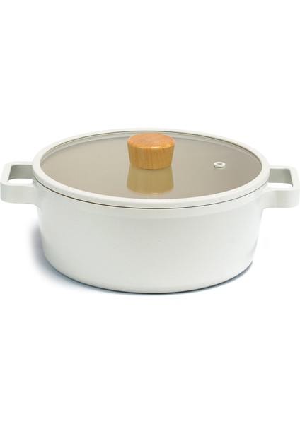 Fika Cam Kapaklı Alüminyum Döküm Tencere 24 cm