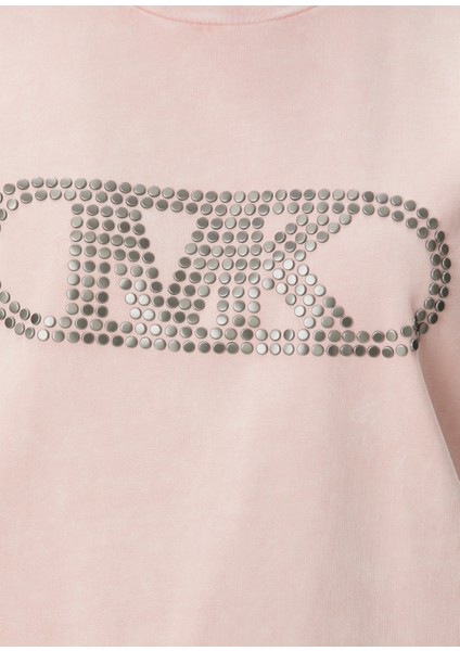 Pembe Troklu Logolu T-Shirt indirimleri