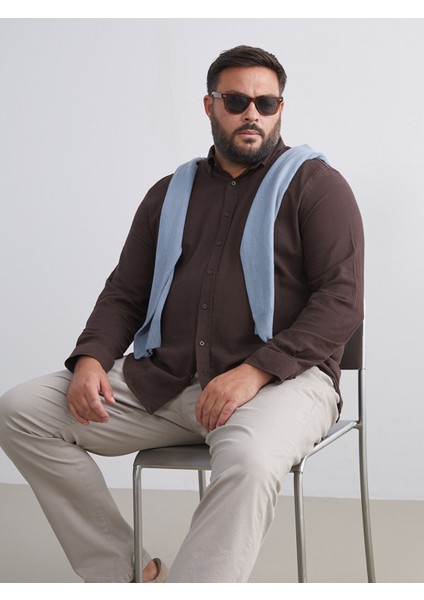 Yeni Sezon Regular Fit Uzun Kollu Poplin Erkek Gömlek