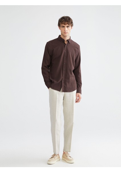 Yeni Sezon Regular Fit Uzun Kollu Poplin Erkek Gömlek modelleri