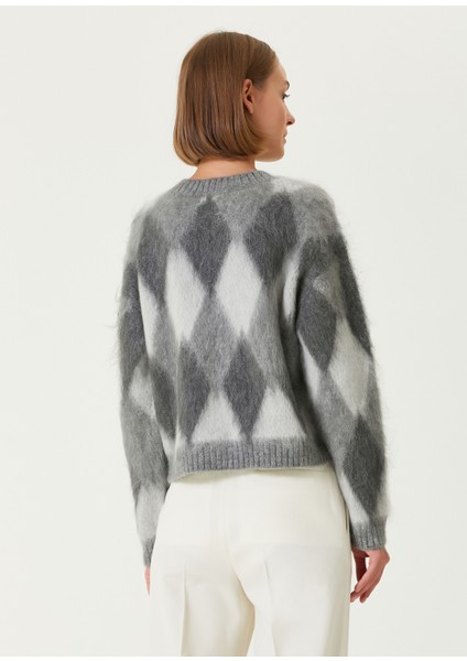 Gri Desenli Kazak indirimleri