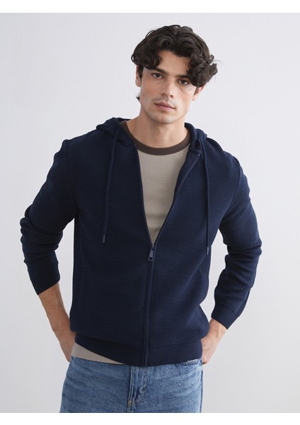 Yeni Sezon Kapüşonlu Uzun Kollu Erkek Triko Hırka