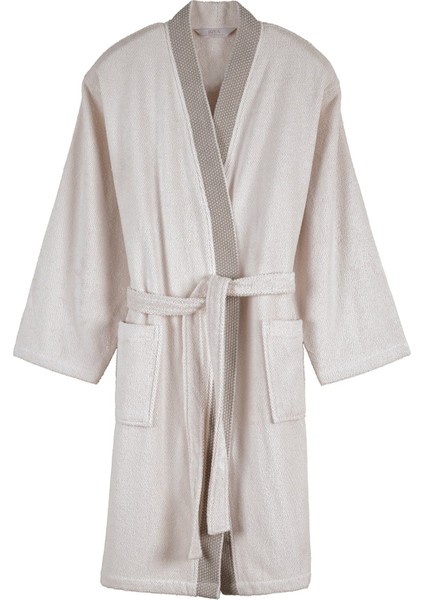 Travertine Açık Bej Pamuklu Kadın Bornoz