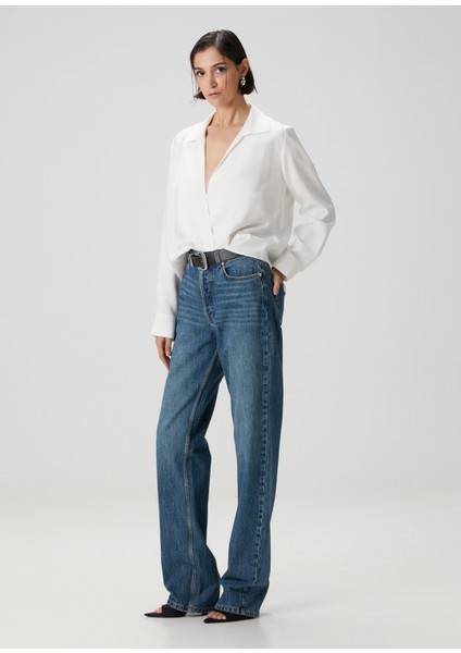 Beyaz Dökümlü Bluz modelleri