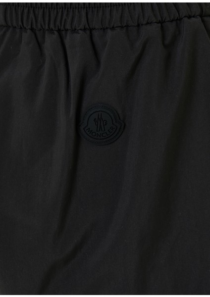 Siyah Beli Bağcıklı Jogger Pantolon
