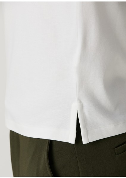 Beyaz Polo Yaka T-Shirt