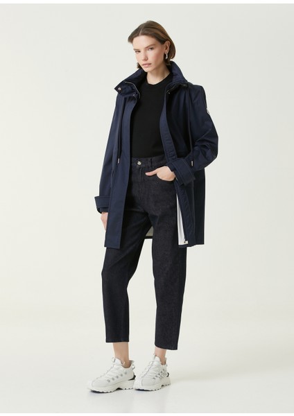 Lacivert Crop Straight Jean Pantolon