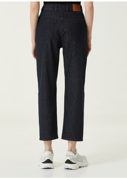 Lacivert Crop Straight Jean Pantolon indirimleri
