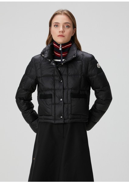 Jarcieu Siyah Crop Puffer Mont